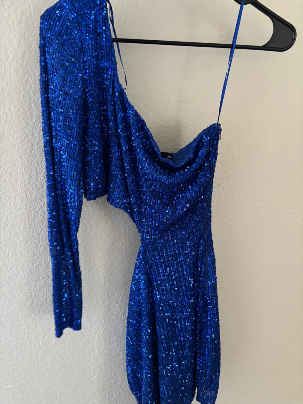 Windsor Royal Blue Sequin One-Shoulder Mini Dress